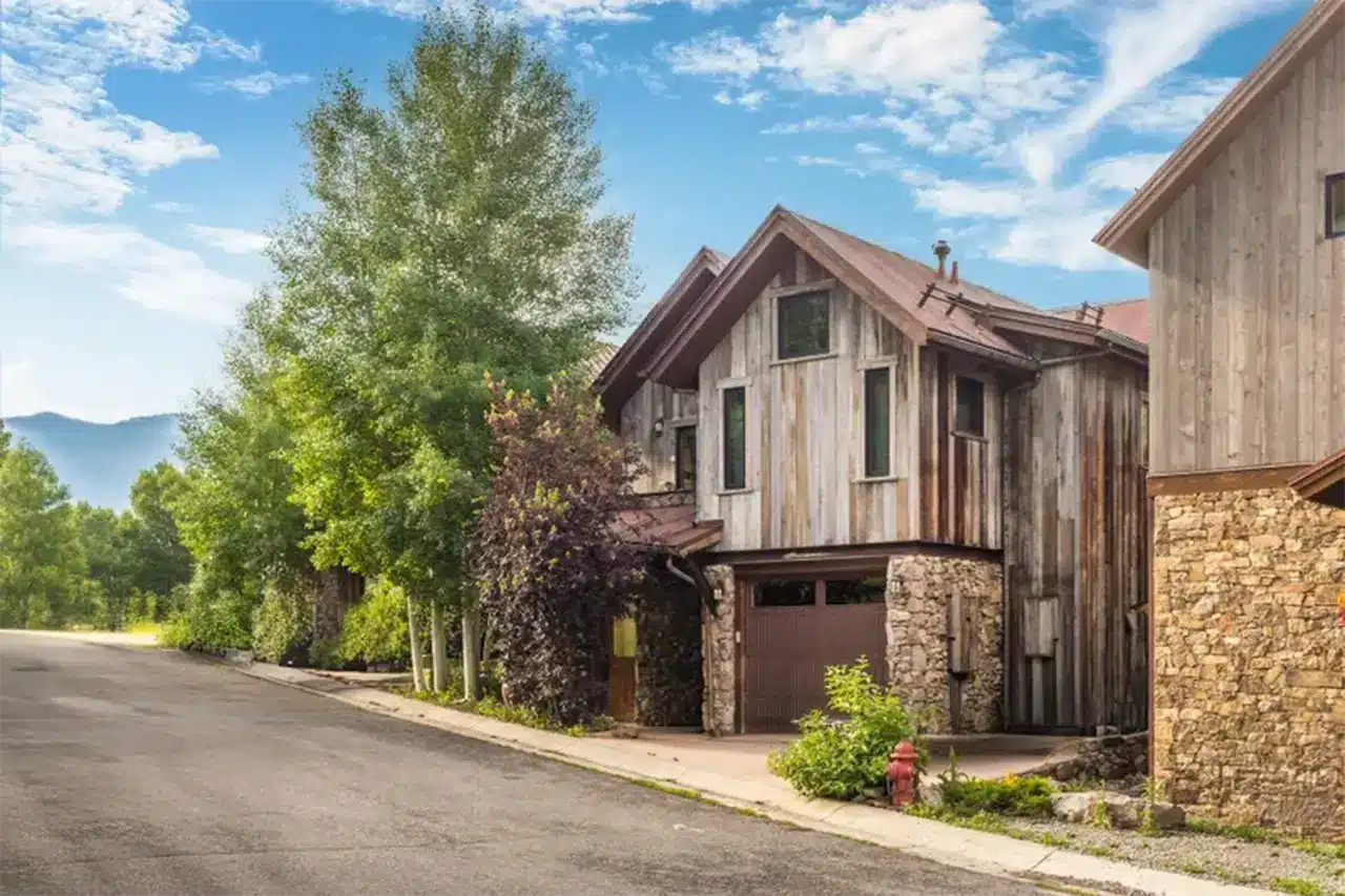 Shimkonis Partners Telluride real estate listing, 210 S Sunset Ridge, verdant, summer exterior view